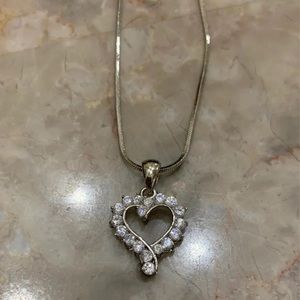 Polished Crystal Heart Necklace